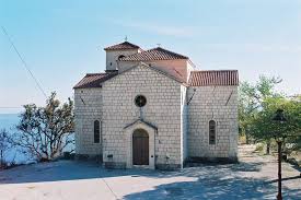 The photo shows the church of the Blessed Virgin Mary in Lokva Rogoznica.