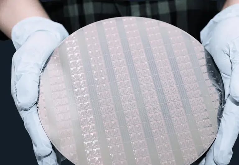 “Compound semiconductor wafer with patterned device structures used in advanced electronics manufact