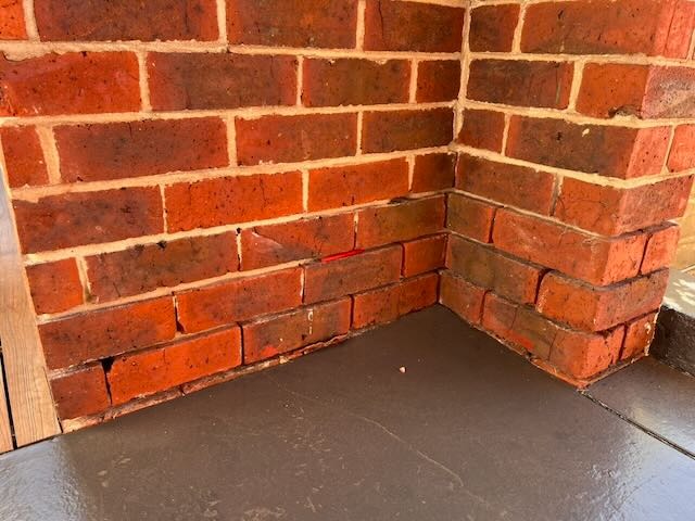 Brickwork requiring repairs 