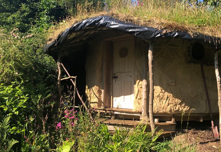 off-grid cob round-house holiday let set in woodland