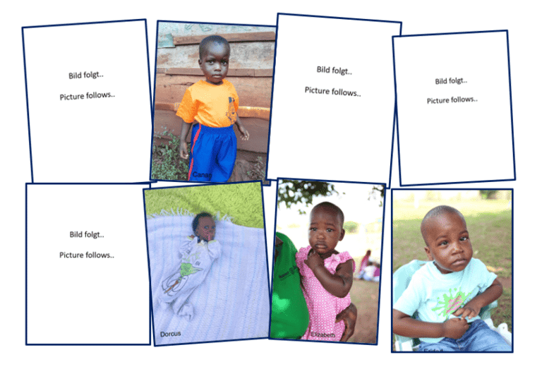 Fotocollage von Kindern des Baby Home