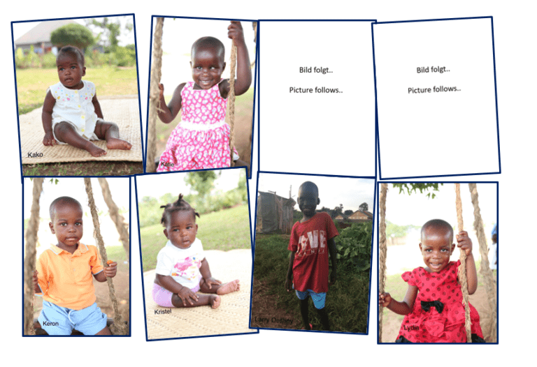 Fotocollage von Kindern des Baby Home