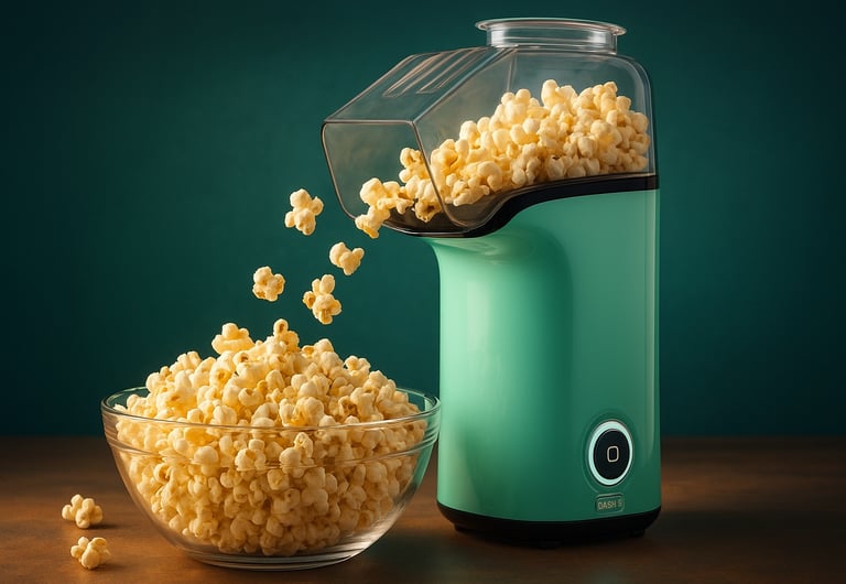 DASH Hot Air Popcorn Popper Maker: Healthy, Fast, and Fun Popcorn Anytime!