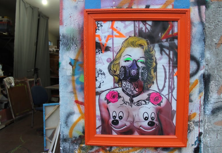 Intervenção do artista visual Sérgio Astral