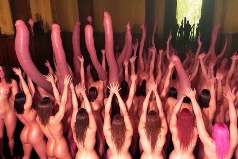 ai image of women worshipping phalluses