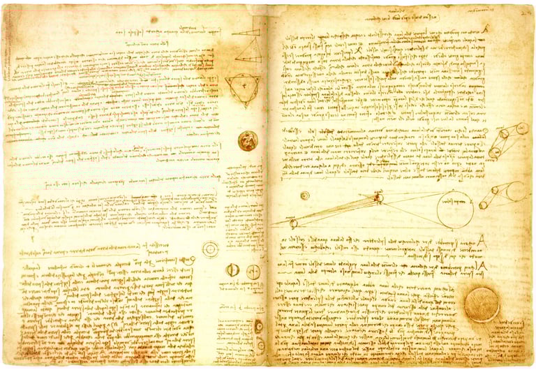 Scientific drawings by Leonardo da Vinci (1506–1510)