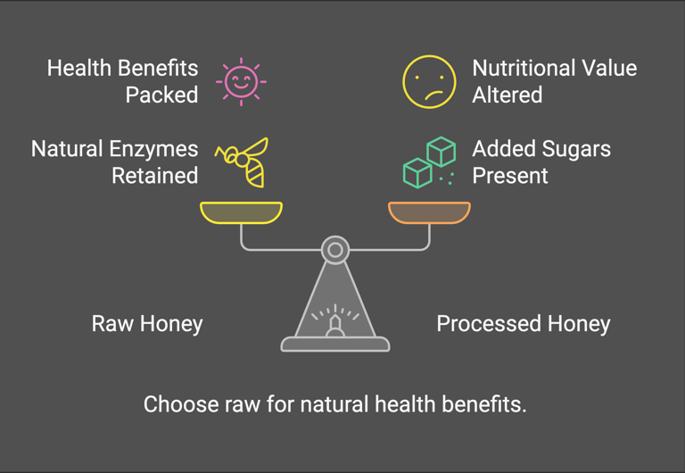 Raw honey and Processed honey to identify which is good and bad for you.