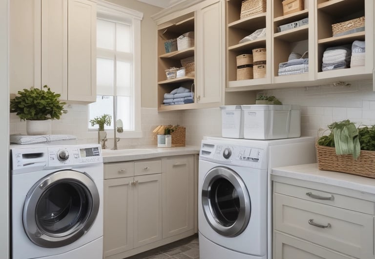 photo of white staircase