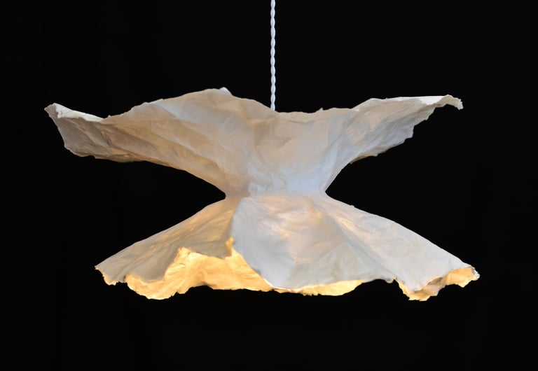 sculpture papier lumineuse 