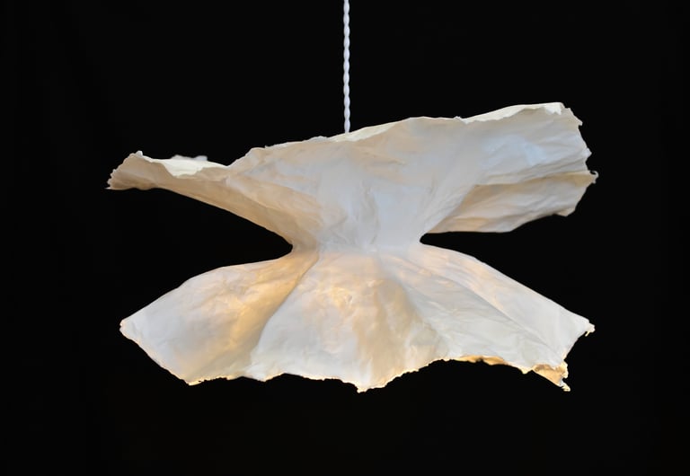 sculpture papier lumineuse 