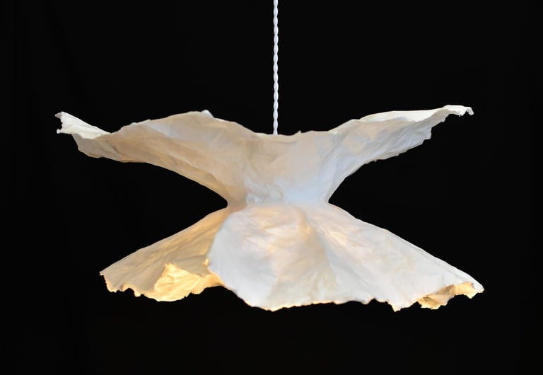 sculpture papier lumineuse 