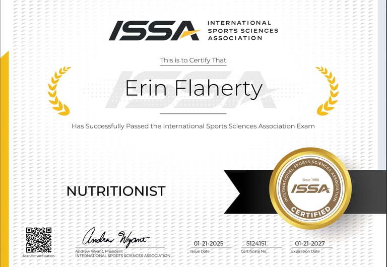 a certificate from the international sports association of the united states