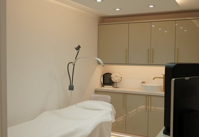 Treatment room at Teri Aesthetics & Skin Clinic in Bocking, Essex