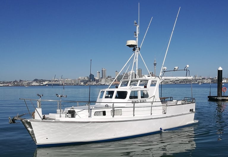 Riko Riko a classic fishing vessel home port Bayswater Auckland