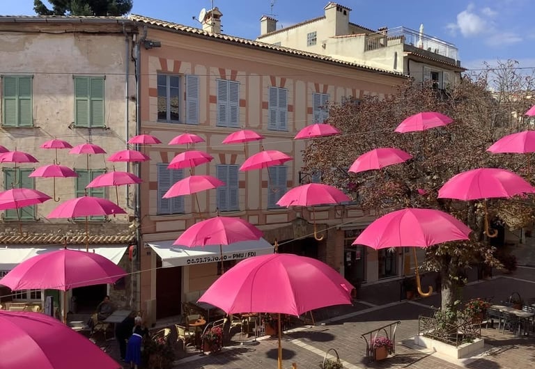 Parapluies Rose pour décor Urbain