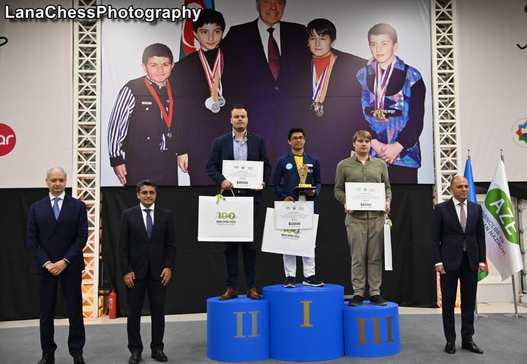 Leon Luke Mendonca of India wins USD12,000 at the 2023 Baku Open Chess Tournament in Azerbaijan