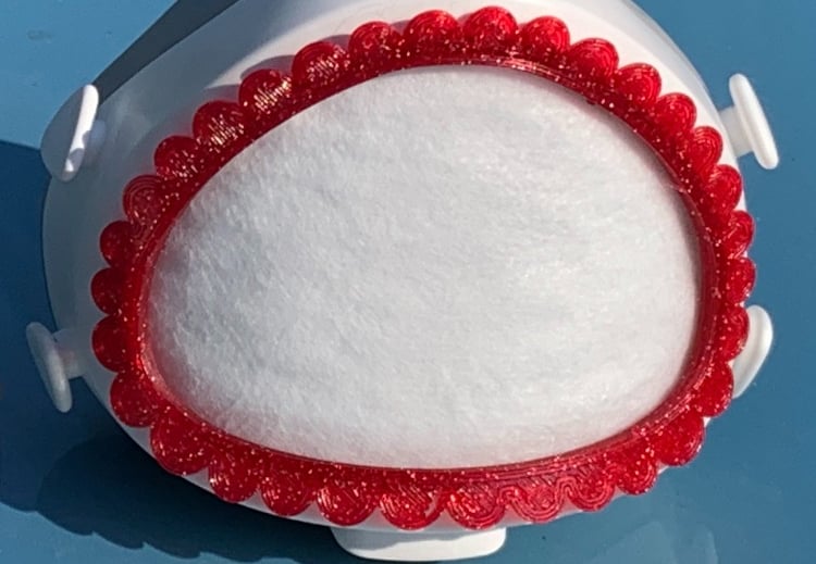 flo-61: Flomask with circles on the rim decoration