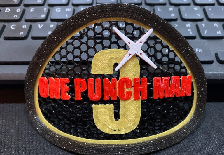 Multicolor One Punch Man (Manga) Decoration for Flo mask