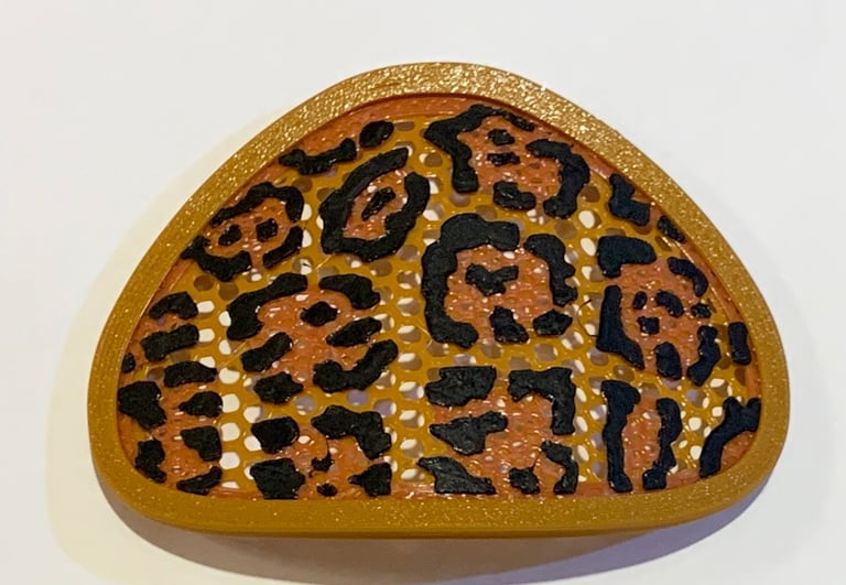 Panther pattern decoration for Flo mask