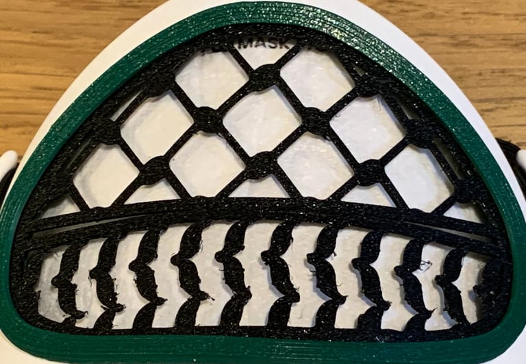 flo-12: Flomask with combined Netting and Olive Leaves decoration