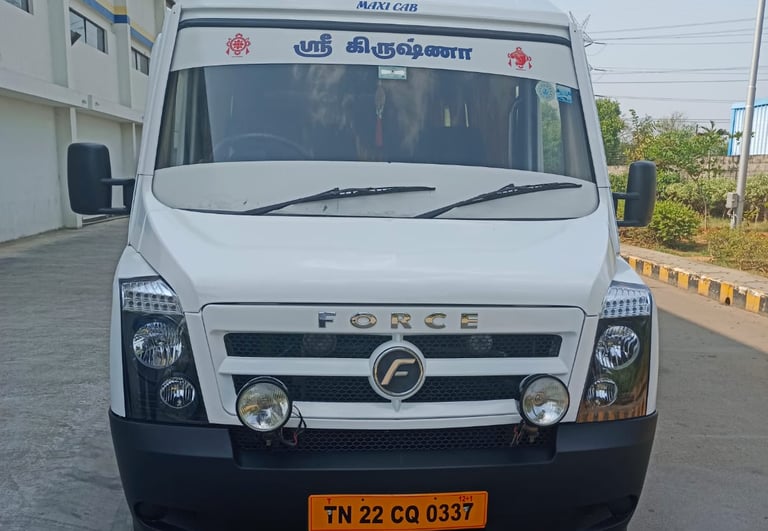 Comfortable Force tempo traveller for hire in Chennai.