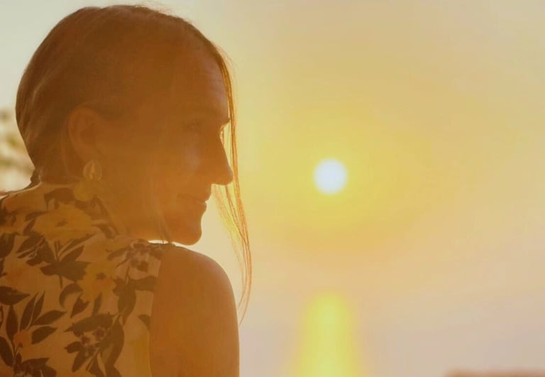 Charlotte Rowan, performing in Lefkada, Greece