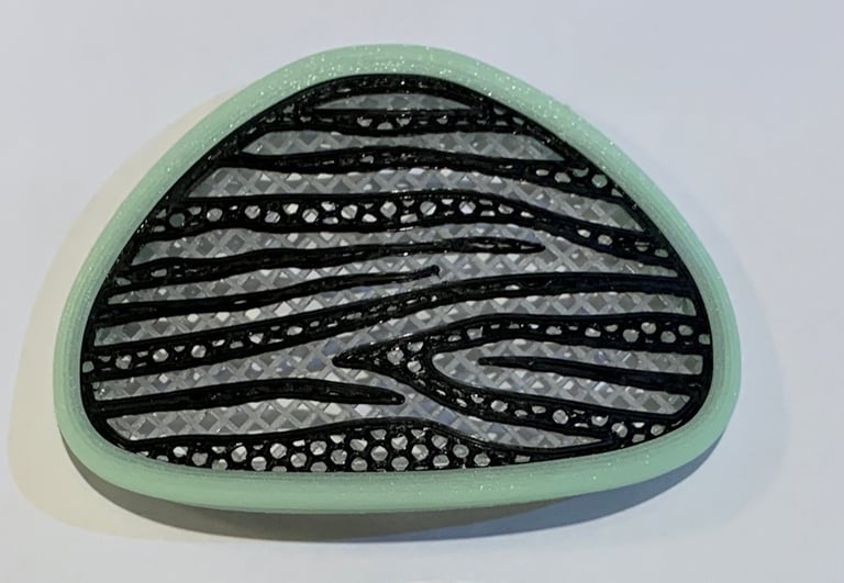 Zebra stripes decoration for Flo mask