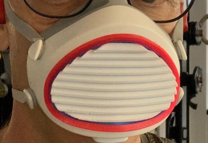 Flo mask with rain-cover