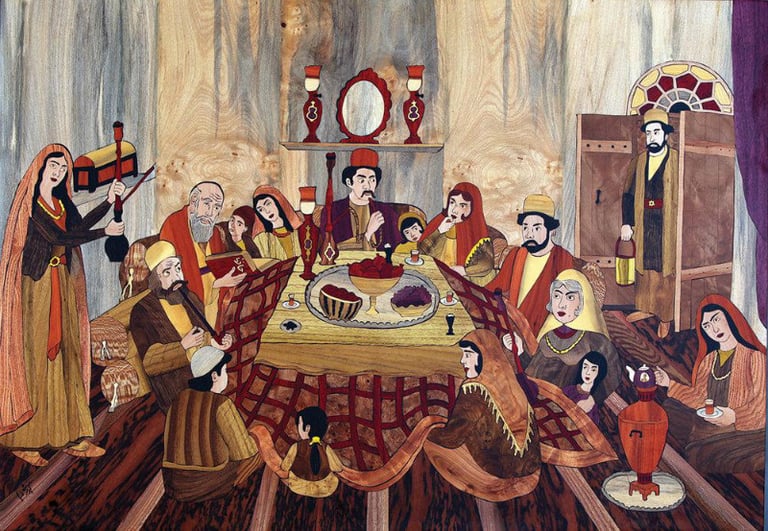 family celebrating Yalda