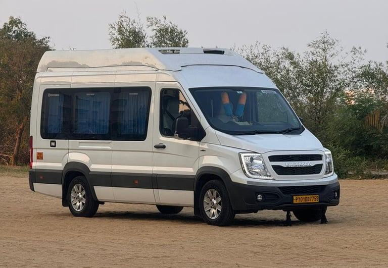White Force Urbania parked, available for group travel in Chennai