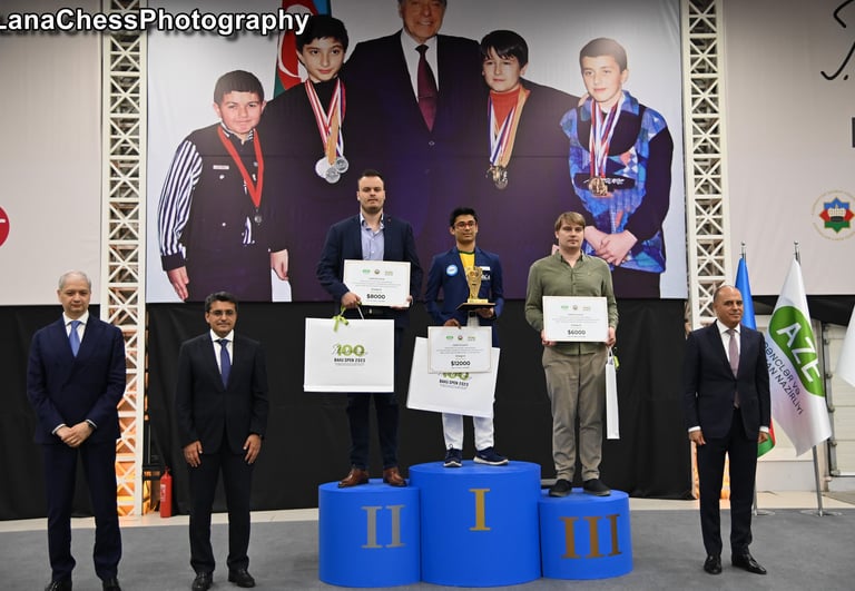 Leon Luke Mendonca of India wins USD12,000 at the 2023 Baku Open Chess Tournament in Azerbaijan