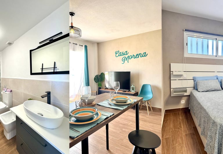 a collage of photos of a vacational house