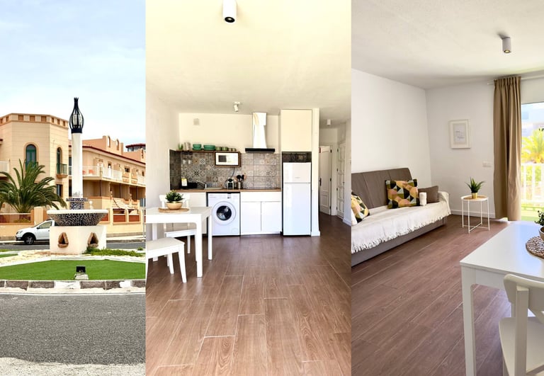 a collage of photos of a vacational house