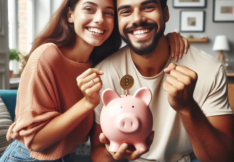 un couple qui a économisé sur son assurance de prêt