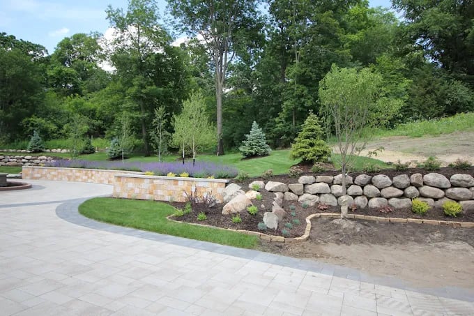 natural stone retaining walls near me 
