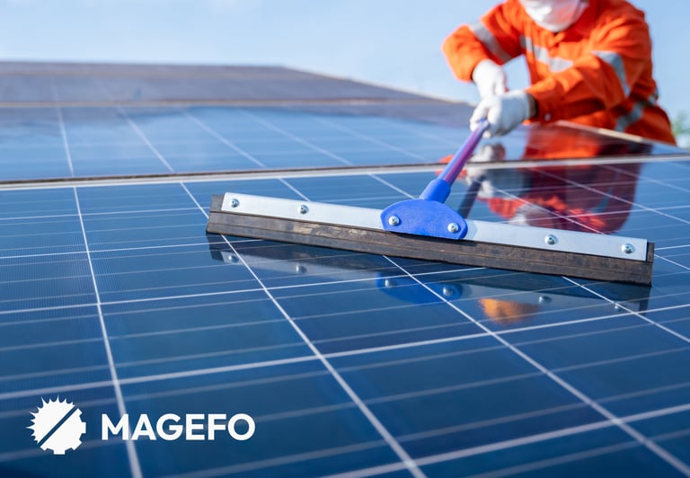 Limpieza de paneles solares