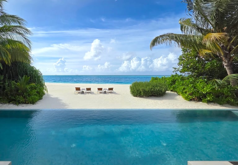 Niyama Madives three bedroom beach pool pavilion