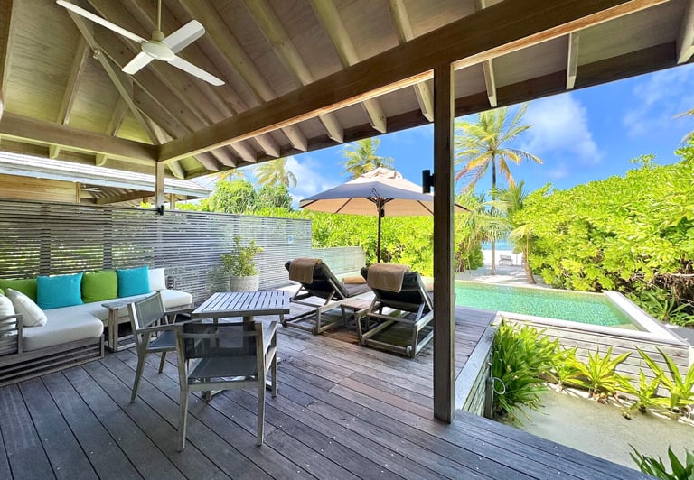 Hurawalhi Maldives beach pool villa
