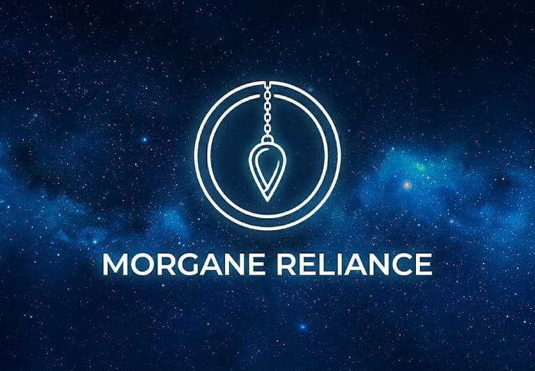mon logo, un pendule dans deux cercles blancs