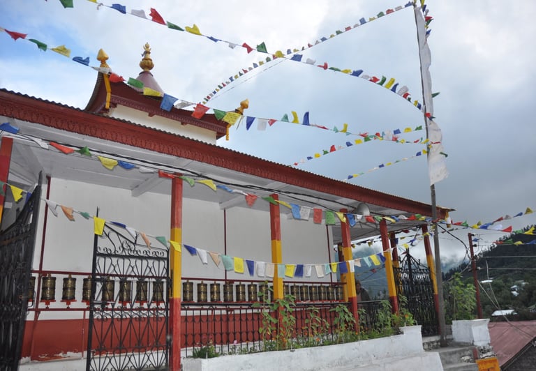 temple complex in Kalpa, Himachal Pradesh, India