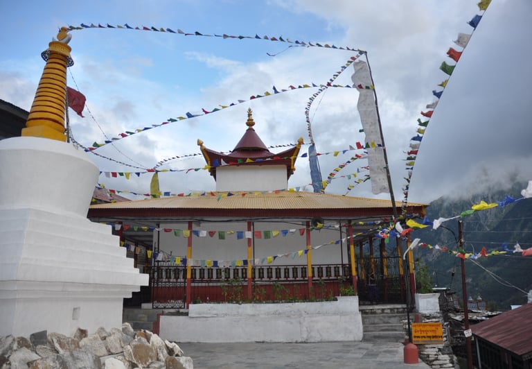 temple complex in Kalpa, Himachal Pradesh, India