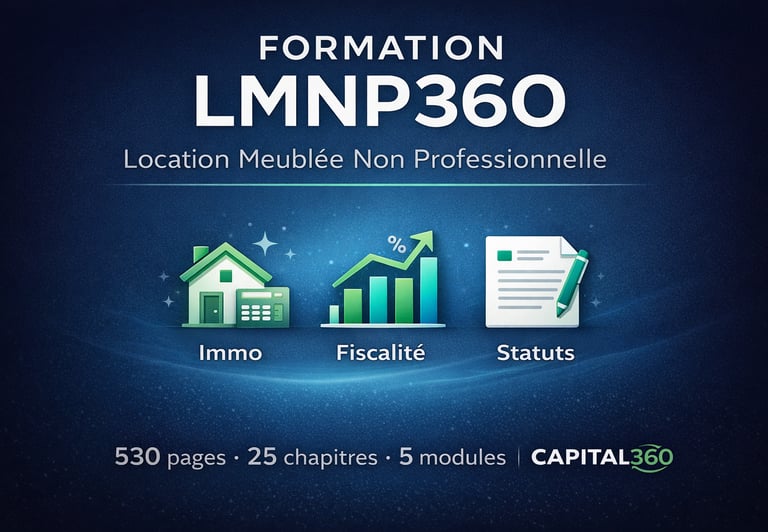 Formation LMNP360 fiscalité immobilière Capital360