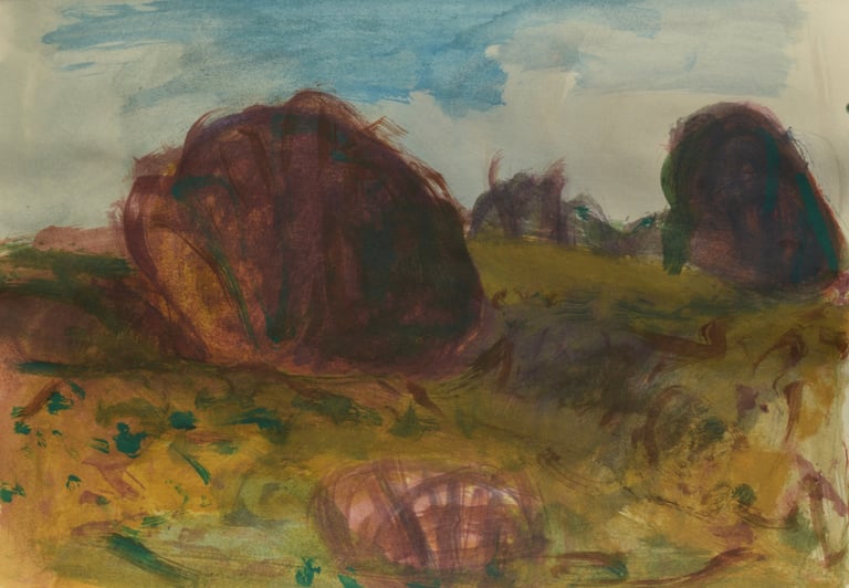 Landscape painting by Lina Mikuzyte