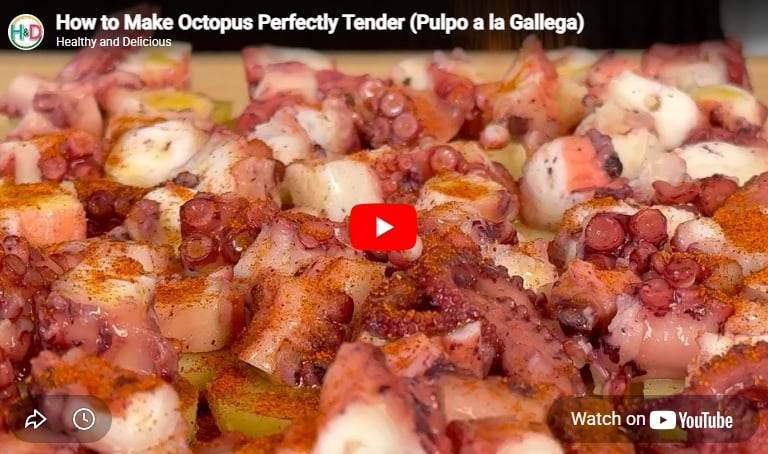 Video recipe how to make octopus perfectly tender