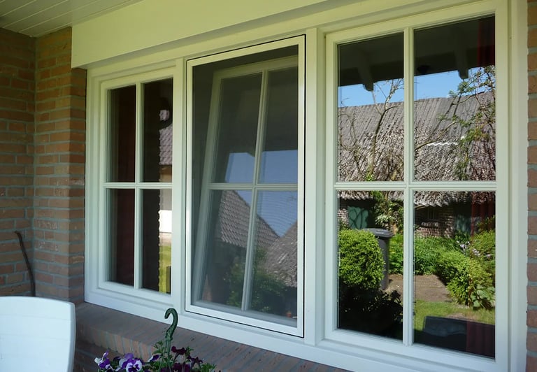 Klemmrahmen für Insektenschutz an einem Fenster