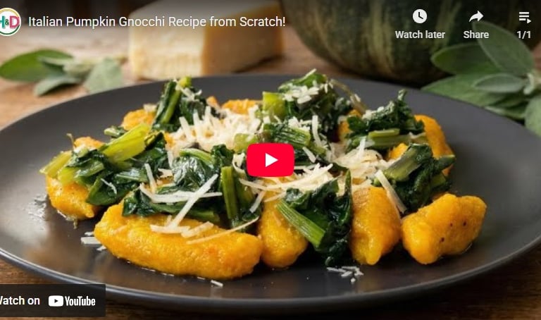 Gnocchi di zucca fatti in casa video