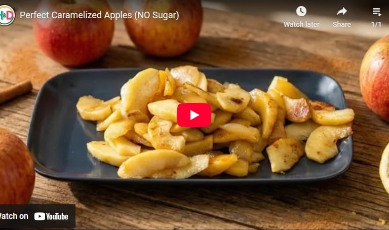 Video mele caramellate senza zucchero