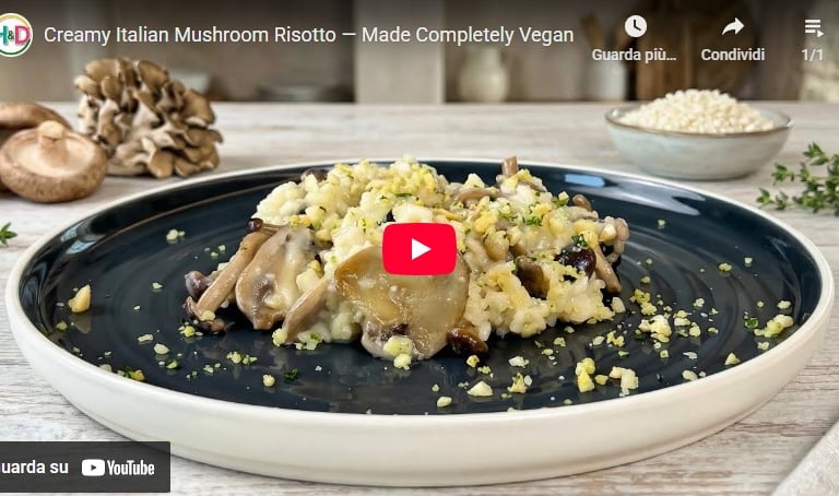 Video ricetta risotto ai funghi vegan