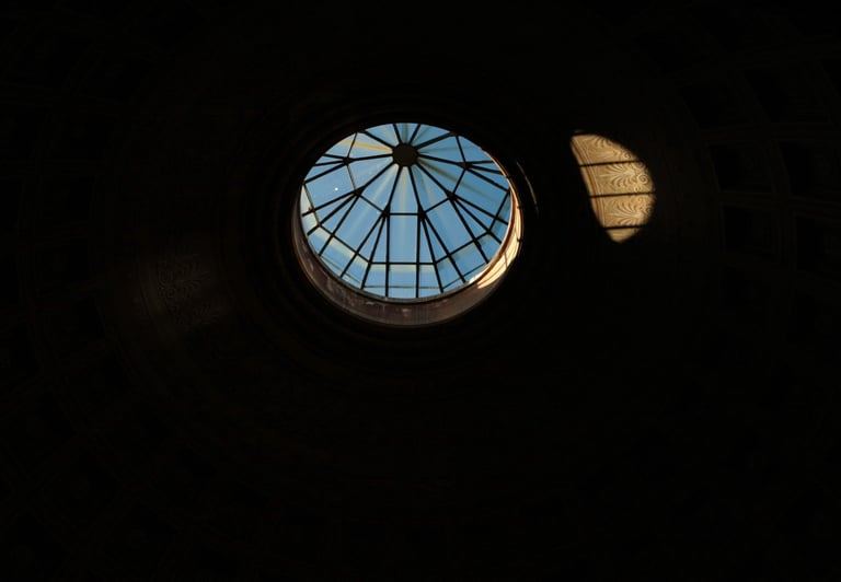 Vatican city St. Peters Central Dome Sky light
