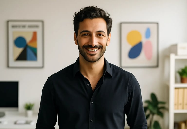 a man with a mustache and mustaches on his face